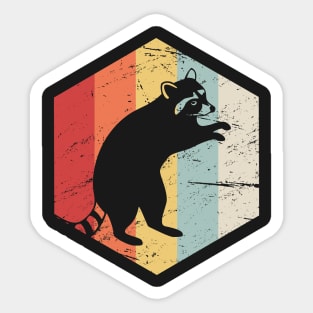 Retro 70s Raccoon Sticker